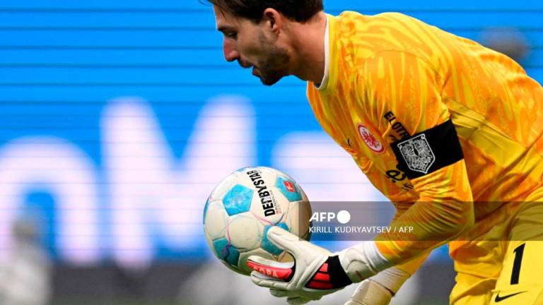 Frankfurt’s German goalkeeper #01 Kevin Trapp. - Kirill KUDRYAVTSEV / AFP
