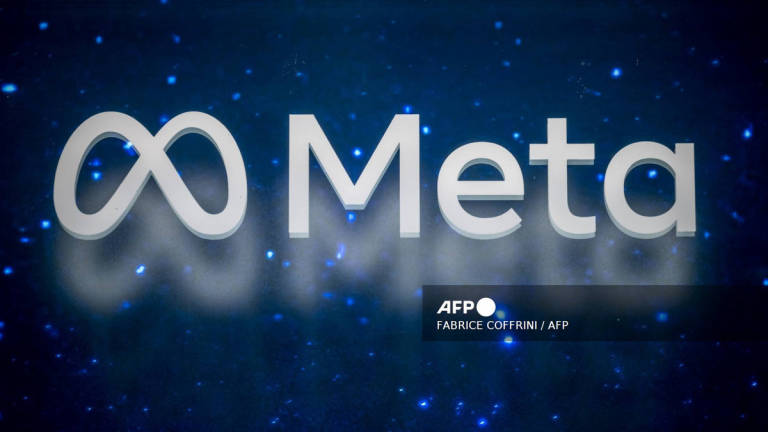 A photograph taken during the World Economic Forum (WEF) annual meeting in Davos on January 19, 2025, shows the logo of Meta, the US company that owns and operates Facebook, Instagram, Threads, and WhatsApp. - AFP