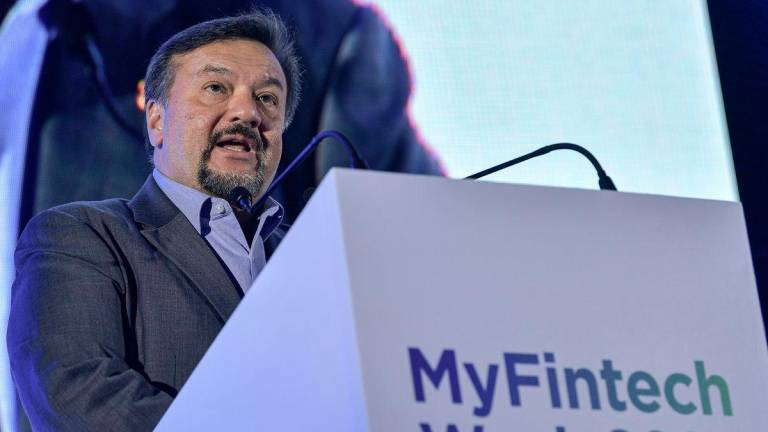 Finance Minister II, Datuk Seri Amir Hamzah Azizan delivers his special address during the launch of the MyFintech Week (MyFW) 2025 at Sasana Kijang today. - BERNAMAPIX