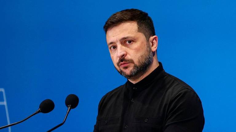 Ukrainian President Volodymyr Zelenskiy attends a press conference on the first day of the two-day Ukraine Recovery Conference (URC2025), on plans for the reconstruction of Ukraine, in Rome, Italy, July 10, 2025. REUTERS
