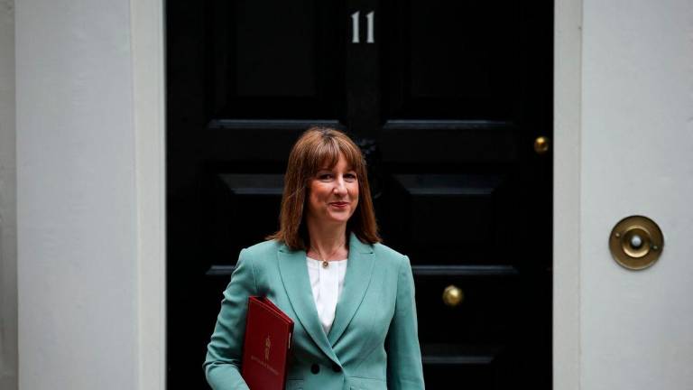 Britain’s Chancellor of the Exchequer Rachel Reeves leaves from 11 Downing Street in central London, on June 11, 2025, before heading to Parliament to present her Spending Review. (Photo by HENRY NICHOLLS / AFP)