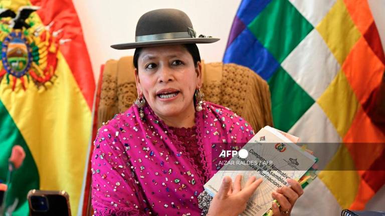 Bolivian Senator Virginia Velasco speaks during an interview with AFP in La Paz on September 3, 2025. - AFP