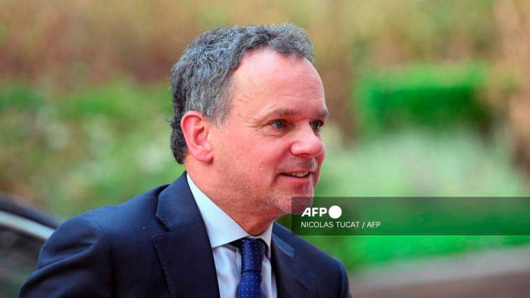 Netherlands' Foreign Minister Caspar Veldkamp arrives for the EU-Southern Neighbourhood Ministerial Meeting in Brussels on July 14, 2025. - AFP