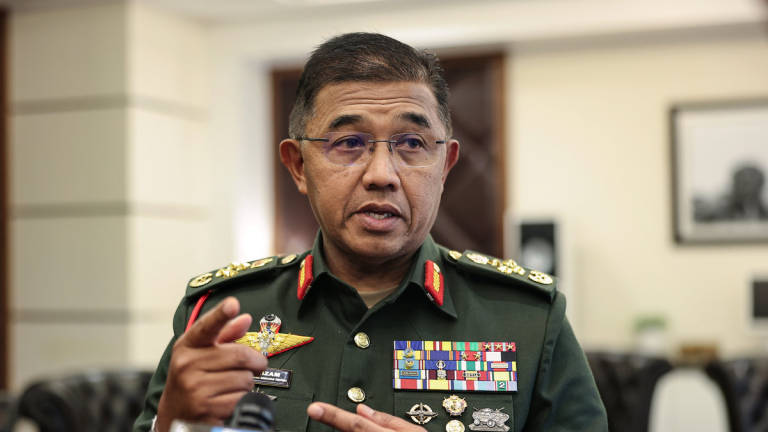 Malaysian Armed Forces (MAF) Chief, General Tan Sri Mohd Nizam Jaffar, during a press conference at Wisma Perwira today. – BERNAMA