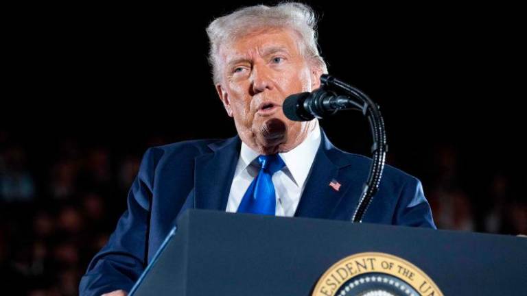 US President Donald Trump delivers commencement remarks at the University of Alabama in Tuscaloosa, Alabama, on May 1, 2025. AFPpix