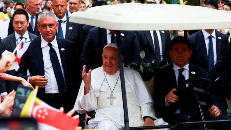 Pope Francis arrives in Singapore, during the last leg of his apostolic visit to Asia - REUTERSpix