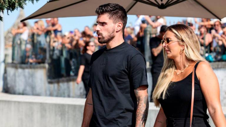 Portuguese soccer player Ruben Neves arrives to attend the funeral ceremony of Liverpool's Portuguese soccer player Diogo Jota and his brother Andre Silva, who died in a car crash near Zamora, Spain, at the Chapel of the Resurrection in Gondomar, Portugal, July 5, 2025. - REUTERSPIX