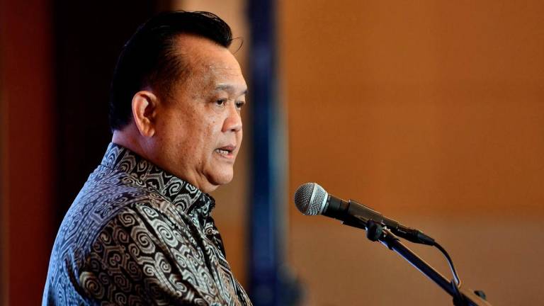 Works Minister Datuk Seri Alexander Nanta Linggi delivers a speech at the Opening Ceremony of the Sarawak Facility Management Industry Engagement Day 2025 Seminar at Raia Hotel Convention Centre today. – BERNAMA