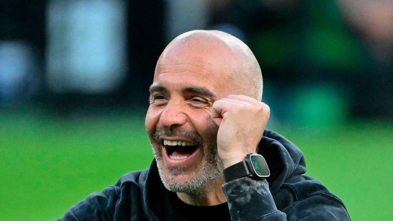 Chelsea's Italian head coach Enzo Maresca laughs as he oversees a training session on the eve of the UEFA Conference League Final between Real Betis and Chelsea FC in Wroclaw on May 27, 2025. AFPpix