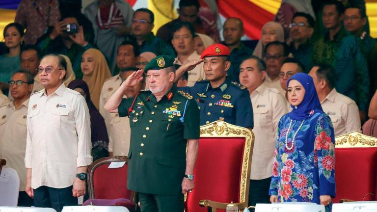 His Majesty Yang di-Pertuan Agong Sultan Ibrahim and Her Majesty Raja Zarith Sofiah graciously attended the 2025 National Day celebration at Dataran Putrajaya today. Also present were Prime Minister Datuk Seri Anwar Ibrahim and members of the Cabinet. - BERNAMA