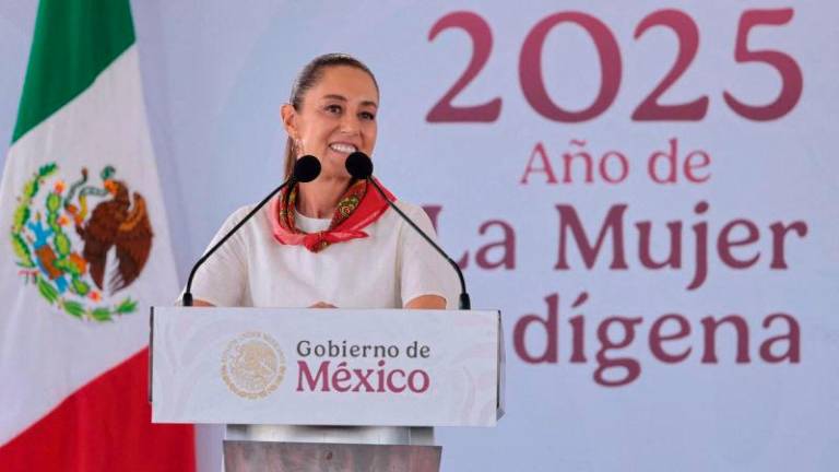 Mexico’s President Claudia Sheinbaum speaks during an event in Texcoco, Mexico May 3, 2025. Mexico Presidency/Handout via REUTERSpix