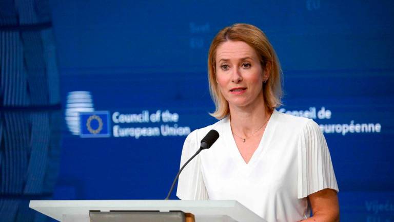European Union High Representative for Foreign Affairs and Security Policy Kaja Kallas. (Photo by Nicolas TUCAT / AFP)