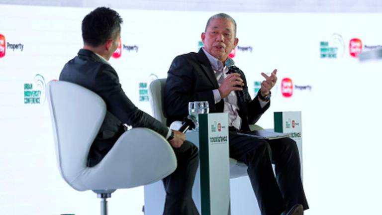 Deputy Prime Minister Datuk Seri Fadillah Yusof speaks during Fireside Chat moderated by Managing Director and Head of Southeast Asia Bullhound Capital Shahril Hamdan held in conjunction with the Urban Biodiversity Conference (UBC) 2025 at the Sime Darby Convention Centre here today. - BERNAMAPIX