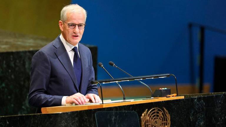 Norway’s Prime Minister Jonas Gahr Store. - ANGELA WEISS / AFP