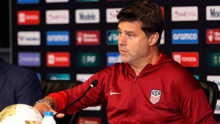 United States head coach Mauricio Pochettino speaks to the media after the match against Mexico during the 2025 Gold Cup Final at NRG Stadium. Troy Taormina-Imagn Images via REUTERS
