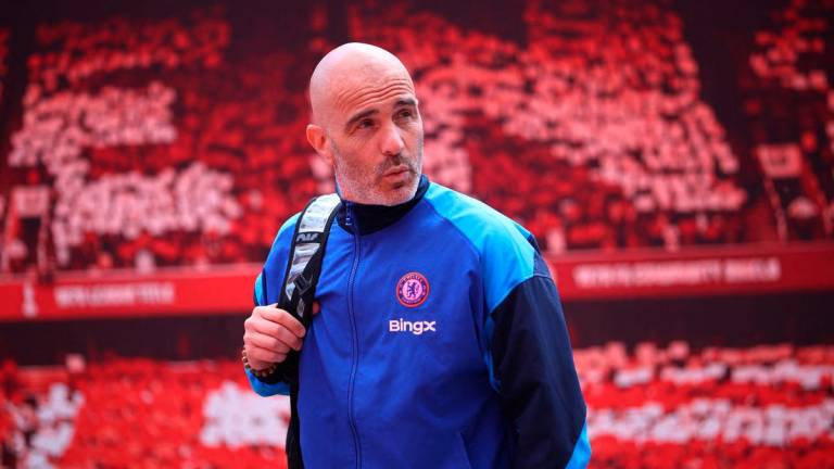 Chelsea manager Enzo Maresca arrives at the stadium before the match.REUTERSpix
