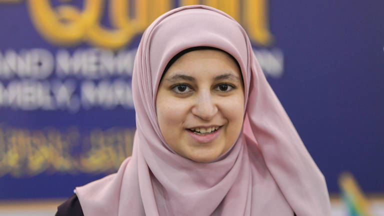 Palestinian representative Jenan Nabil Mohammed Nofal is among eight participants in the memorisation category who will be reciting at the 65th International Al-Quran Recital and Memorisation Assembly (MTHQA) at the World Trade Centre Kuala Lumpur here today. – BERNAMA