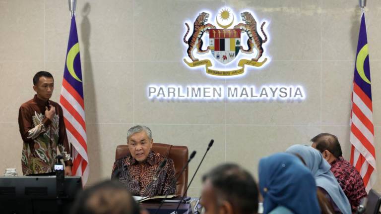 Deputy Prime Minister Datuk Seri Dr Ahmad Zahid Hamidi chairs the Rural Development Meeting No. 1/2025 at the Parliament building today. – BERNAMA