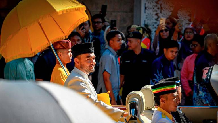 The Raja Muda of Selangor, Tengku Amir Shah Sultan Sharafuddin Idris Shah, graciously consented to be paraded in the royal Rolls Royce A1 during the Royal Wedding Procession Ceremony of the Raja Muda of Selangor this morning. – BERNAMA