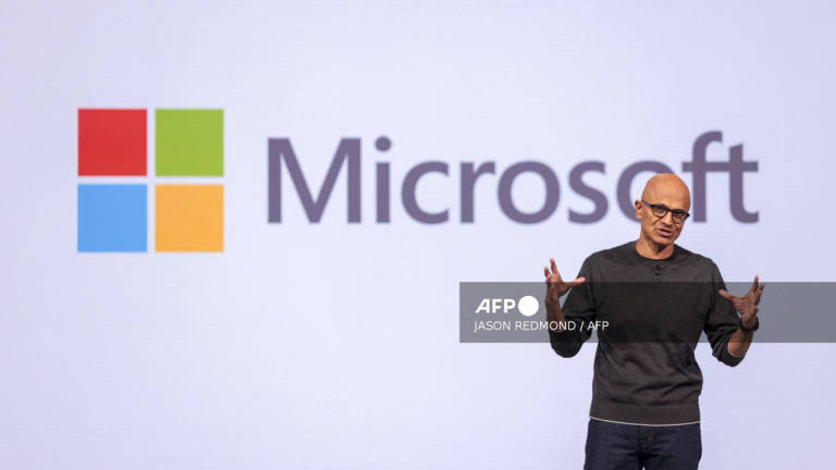 Microsoft Chairman and CEO Satya Nadella speaks at the Microsoft Build 2025, conference in Seattle, Washington on May 19, 2025. - AFP