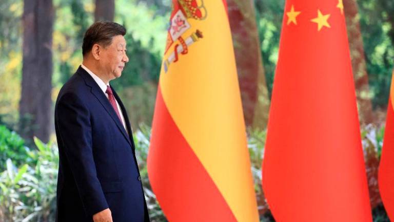 Chinese President Xi Jinping arrives to a bilateral meeting with Spanish Prime Minister Pedro Sanchez (not photographed) at Diaoyutai Guest House in Beijing, China, 11 April 2025. REUTERSpix
