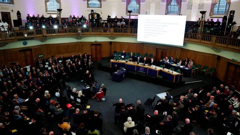 People attend the opening session of the Church of England General Synod, in London, Britain, February 10, 2025. - REUTERSPIX