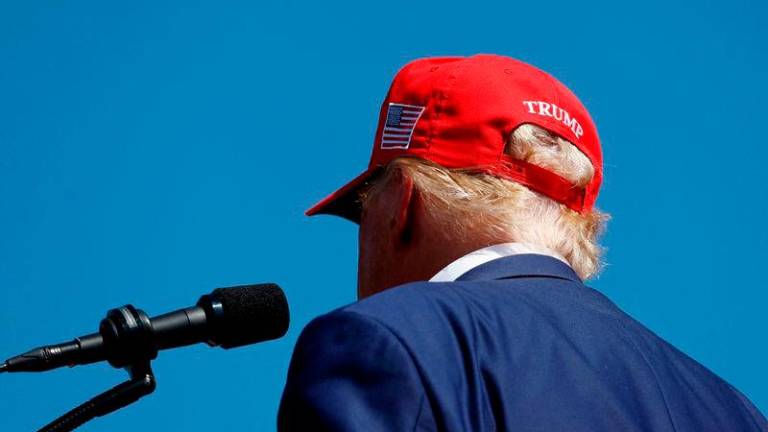 Republican presidential candidate former U.S. President Donald Trump speaks at a rally at the Aero Center Wilmington - AFPpix