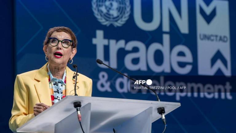 Setiausaha Agung Pertubuhan Perdagangan dan Pembangunan Pertubuhan Bangsa-Bangsa Bersatu (UNCTAD), Rebeca Grynspan - Martial Trezzini/Pool/AFP