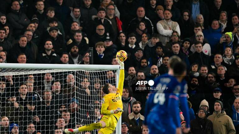 Bournemouth’s Irish goalkeeper #42 Mark Travers. - JUSTIN TALLIS / AFP