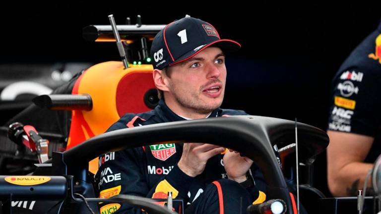Max Verstappen of the Netherlands and Oracle Red Bull Racing looks on in the garage during previews ahead of the F1 Grand Prix of Canada at Circuit Gilles-Villeneuve on June 12, 2025 in Montreal, Quebec. GETTY IMAGES NORTH AMERICA / AFPpix