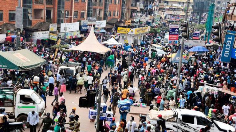 An aerial view shows the busy Namirembe road in the Central Business Centre after the health ministry announced an outbreak of Ebola virus in Uganda’s capital, Kampala - REUTERSpix