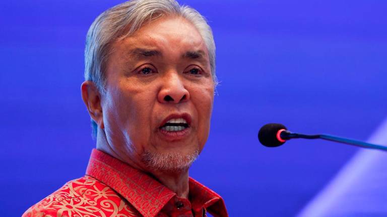 Deputy Prime Minister Datuk Seri Dr Ahmad Zahid Hamidi delivers his keynote address at the Global Islamic Finance Summit (GIFS) 2025 - BERNAMAPIX