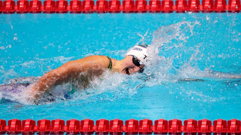 Katie Ledecky competes in the Women’s 400m Freestyle Final on day four of the Toyota National Championship at Indiana University Natatorium on June 06, 2025 in Indianapolis, Indiana. AFP