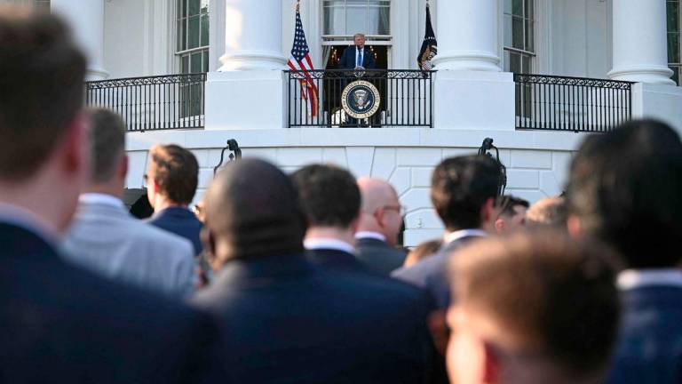 US President Donald Trump participates in a Summer Soiree on the South Lawn of the White House in Washington, DC, on June 4, 2025. AFPpix