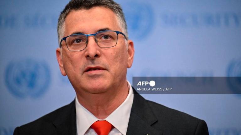 Israeli Foreign Minister Gideon Saar. - ANGELA WEISS / AFP