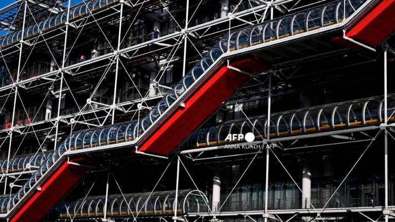 (FILES) This photograph shows the Centre national d'art et de culture Georges-Pompidou (Centre Pompidou) in Paris on March 8, 2025. - AFP