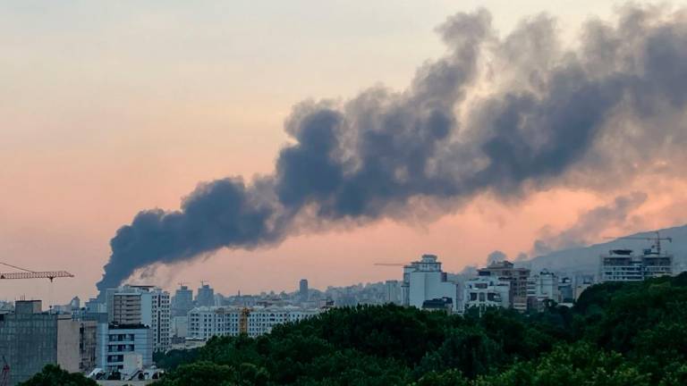 Smoke billows from an explosion at the Islamic Republic of Iran Broadcasting (IRIB) building in Tehran on June 16, 2025. The IRIB building was struck in an Israeli attack on June 16, cutting live coverage immediately. The blast occurred as the presenter was live on TV lambasting Israel before she was seen leaving the live broadcast, Iranian media reported, sharing a video of the incident. - AFPpix