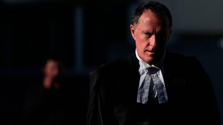 Barrister Colin Mandy SC arrives at Latrobe Valley Magistrates’ Court where Erin Patterson is due to attend her trial in Morwell on June 30, 2025. - AFPpix