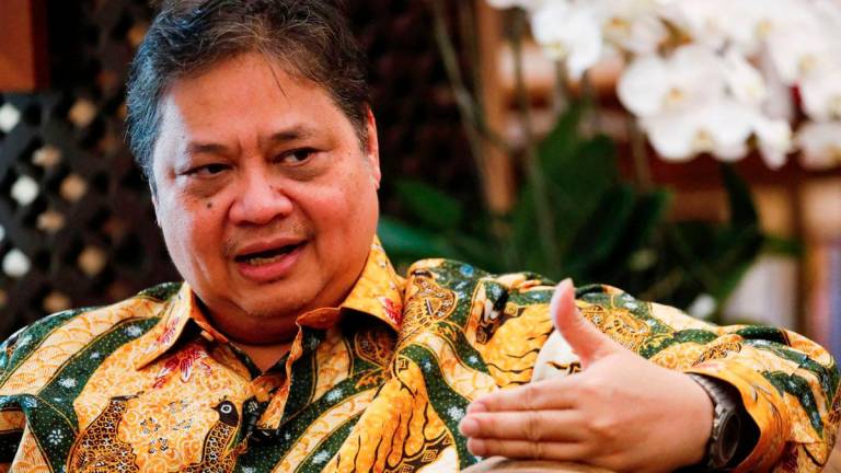 Airlangga Hartarto, Indonesia's Coordinating Minister for Economic Affairs, gestures as he talks during an interview with Reuters at his office in Jakarta, Indonesia, June 8, 2023. - REUTERSPIX