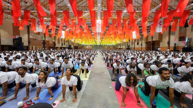 A key highlight of the session was a segment designed to awaken and channel inner energy called Sakthi Kriya, led by Durai. – PIC COURTESY OF SAKTHI SCHOOL OF YOGA