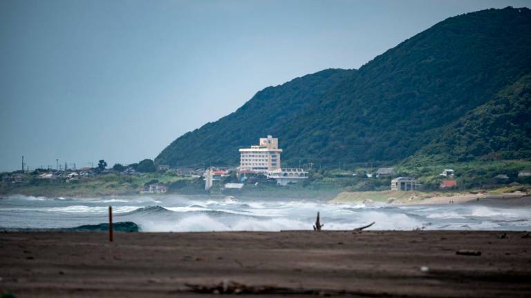 This general view shows Heisaura Beach in the city of Tateyama of Chiba Prefecture after the tsunami advisory was lifted on July 31, 2025. (Photo by Philip FONG / AFP)