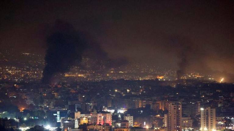 Smoke billows following an Israeli strike over Beirut’s southern suburbs, amid ongoing hostilities between Hezbollah and Israeli forces, as seen from Sin El Fil, Lebanon - REUTERSpix