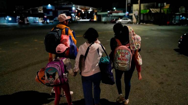 For representational purposes only: A Venezuelan migrant family, who decided to return to their country following the new U.S. immigration policies under President Donald Trump, after spending a year in Mexico, crosses the border, in Paso Canoa, Costa Rica, August 30, 2025. REUTERS/Enea Lebrun