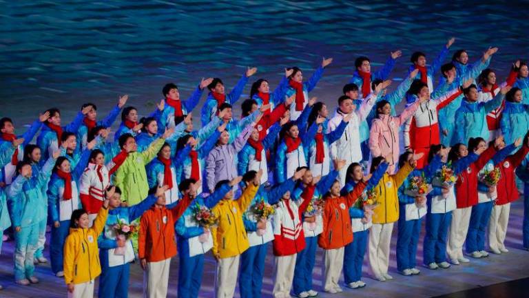 Performers take part in the closing ceremony of the Harbin 2025 Asian Winter Games in Harbin, northeast China’s Heilongjiang province on February 14, 2025. - AFPPIX