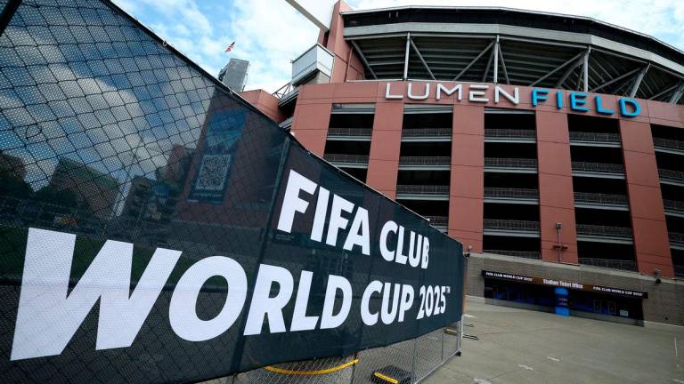 General view outside the stadium ahead of the Club World Cup REUTERS