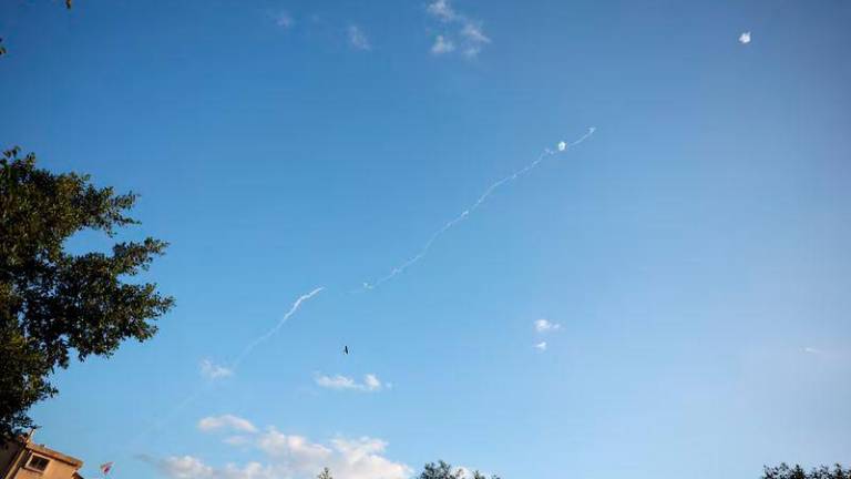 Israel’s Iron Dome anti-missile system operates to intercept rockets launched from Lebanon towards Israel, amid cross-border hostilities between Hezbollah and Israel - REUTERSpix