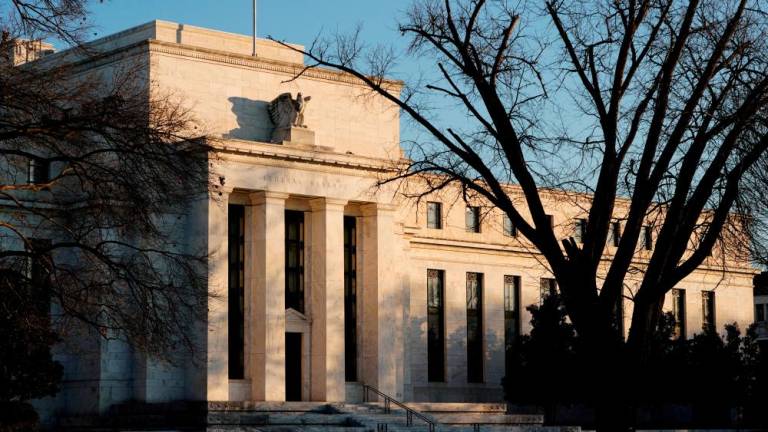 The Federal Reserve building in Washington DC. Minutes of the Oct 31-Nov 1 meeting show US central bank policymakers wrestled with conflicting economic signals that have made risks to the economy ‘more two-sided’. – Reuterspic