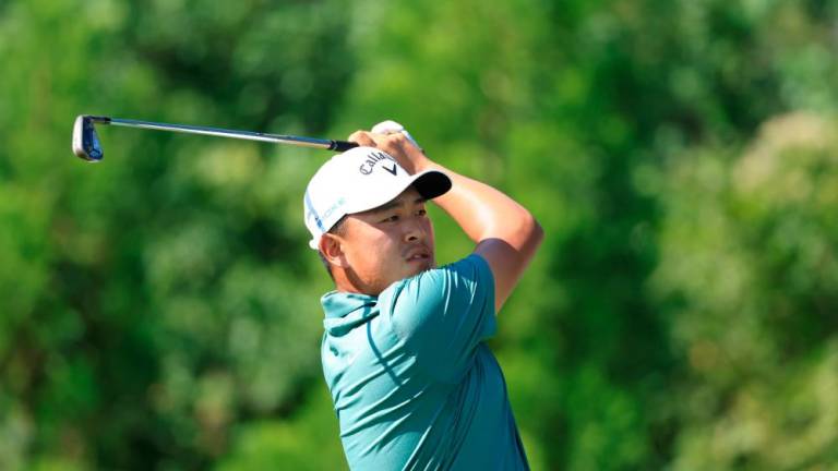 Kevin Yu of Chinese Taipei plays his shot from the tenth tee during the third round of the Sanderson Farms Championship 2024 at the Country Club of Jackson on Oct 05, 2024. – Getty Images/PGA Tour