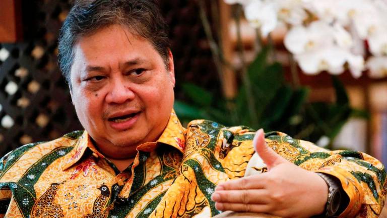 Airlangga Hartarto, Indonesia's Coordinating Minister for Economic Affairs, gestures as he talks during an interview with Reuters at his office in Jakarta, Indonesia, June 8, 2023. - REUTERSPIX