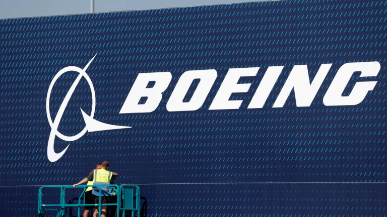 A Boeing logo is seen before the opening of the 55th International Paris Airshow at Le Bourget Airport near Paris, France, June 13, 2025. - REUTERS